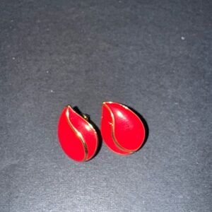 Chic Red Teardrop Earrings